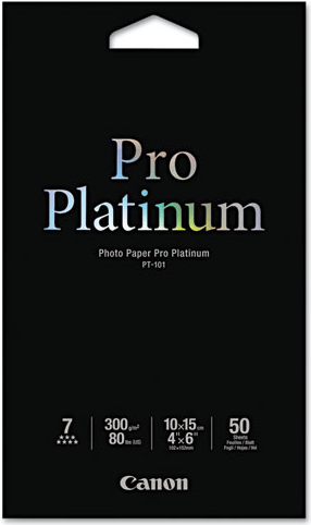 Canon Photo Paper Pro Platinum - 101,6 x 152,4 mm 50 Blatt Fotopapier - für PIXMA MG5720, MG5721, MG5722, MG6821, MG6822, MG7720, TS5020, TS6020, TS8020, TS9020 (2768B014) von Canon