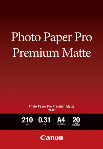 Canon Photo Paper Pro Premium Matte PM-101 8657B005 Fotopapier DIN A4 210 g/m² 20 Blatt Matt Canon Photo Paper Pro Premium Matte PM-101 8657B005 Fotopapier DIN A4 210 g/m² 20 Blatt Matt von Canon