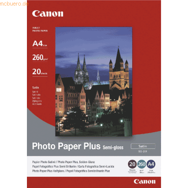 Canon Photopapier Plus SG-201 A4 semigloss VE=20 Blatt Canon Photopapier Plus SG-201 A4 semigloss VE=20 Blatt von Canon
