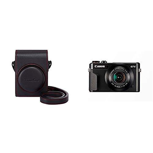 Canon PowerShot G7 X Mark II Digitalkamera (mit klappbarem Display, 20,1 MP, 4,2-Fach optischer Zoom 7,5cm LCD-Display) schwarz & DCC-1880 Kameratasche für PowerShot G7 X Mark II schwarz von Canon
