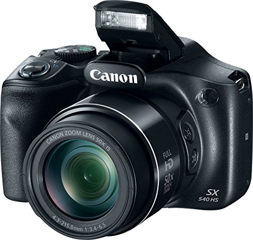 Canon PowerShot SX540 HS Digitalkamera (20,3 MPCMOS-Sensor, 50-Fach Ultrazoom, 100-fach ZoomPlus, WiFi, Full HD) schwarz von Canon