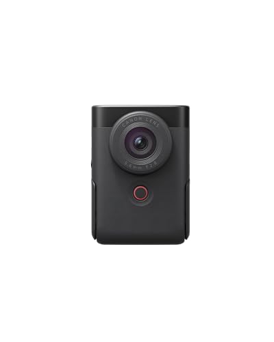 Canon PowerShot V10 Vlogging Starter Kit Kompaktkamera - Digitalkamera (Weitwinkel Objektiv, 4k Kamera Videokamera, klappbares Touch-Display, Stereo-Mikrofon, Stativ, Streaming, Content Creation) von Canon