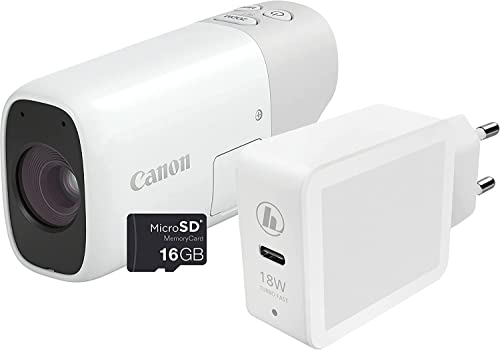 Canon PowerShot Zoom Essential Kit WHT - Digitales Fernglas mit Foto- & Videofunktion, bis 800mm Brennweite, ruhiges Bild durch optischen Bildstabilisator, Akku, Full-HD, WLAN, Bluetooth, 145g leicht von Canon
