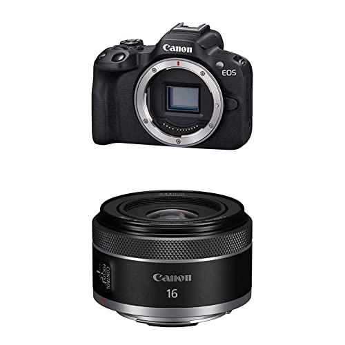 Canon R50 Systemkamera - Spiegellose Kamera + RF 16 mm F2.8 Objektiv Canon R50 Systemkamera - Spiegellose Kamera + RF 16 mm F2.8 Objektiv von Canon
