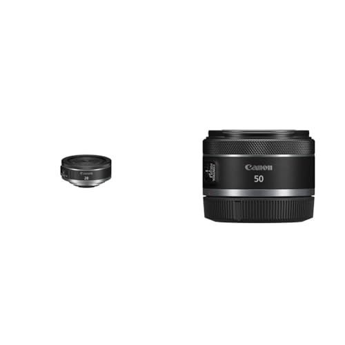 Canon RF 28mm F2.8 STM Pancake-Objektiv für Kameras der EOS R Serie & RF 50mm F1.8 STM Objektiv | Kompakt und leicht, hohe Lichtstärke von 1:1,8 Canon RF 28mm F2.8 STM Pancake-Objektiv für Kameras der EOS R Serie & RF 50mm F1.8 STM Objektiv | Kompakt und leicht, hohe Lichtstärke von 1:1,8 von Canon