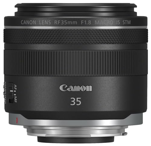 Canon RF 35mm F1.8 Macro IS STM Objektiv | Schnelles Weitwinkelobjektiv mit Festbrennweite | Optischer 5-Stufen-Bildstabilisator, 1:2 Macro, kompatibel mit allen Canon Kameras der EOS R Serie von Canon