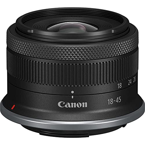 Canon RF-S 18-45mm F4.5-6.3 is STM Kamera Objektiv (kompatibel mit EOS R Systemkamera, 4 Stufen Bildstabilisator, manueller Modus, STM-Motor für präzise Fokussierung) schwarz von Canon