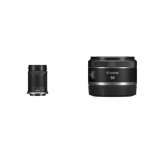 Canon RF-S 55-210mm F5-7.1 is STM Zoombjektiv für APS-C-Kameras der EOS R Serie & RF 50mm F1.8 STM Objektiv | Kompakt und leicht, hohe Lichtstärke von 1:1,8 von Canon