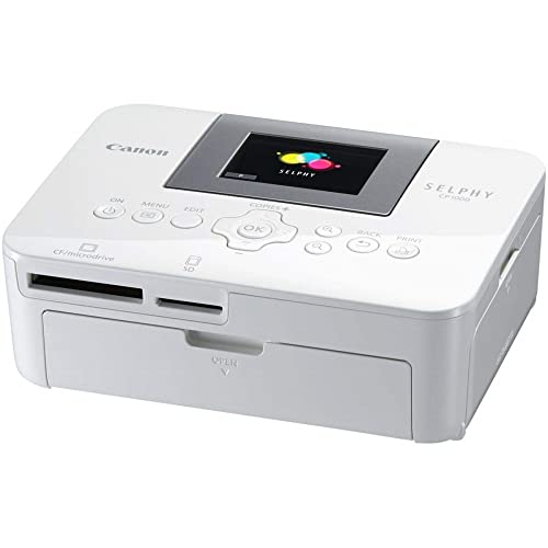 Canon SELPHY CP1000 Mini Fotodrucker (Druck bis Postkartengröße 10x15cm, Thermosublimation, farbstabil 100 Jahre, Druck von USB-Stick + Speicherkarte, kein WiFi) weiß [ohne Farbband/Papier, ohne Akku] von Canon