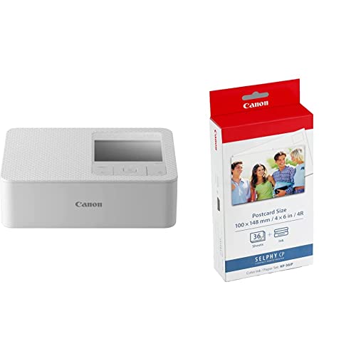 Canon SELPHY CP1500 Mini Fotodrucker weiß inkl. Canon KP-36IP Original Farbband/Papierset Postkartengröße 10x15cm, 36 Blatt Canon SELPHY CP1500 Mini Fotodrucker weiß inkl. Canon KP-36IP Original Farbband/Papierset Postkartengröße 10x15cm, 36 Blatt von Canon