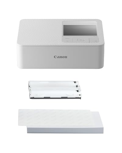 Canon SELPHY CP1500 Mobiler Fotodrucker mit Papierset, Weiß - Drahtloser Bluetooth-Drucker mit Zubehör - Kompakt und Leicht - Mi 54 Blatt Papier im 4x6 Postkartenformat von Canon