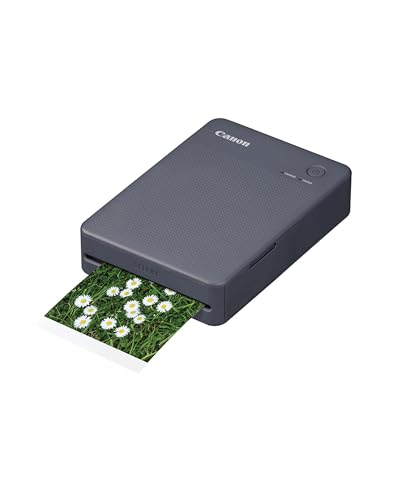 Canon SELPHY QX20 mobiler Fotodrucker – per WLAN direkt vom Smartphone drucken. Thermosublimationsdruck, 2 Größen Stickerpapier und Laden per USB-C - Dunkelgrau (ohne Farband/Papier) von Canon