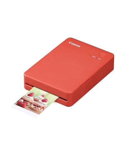 Canon SELPHY QX20 mobiler Fotodrucker – per WLAN direkt vom Smartphone drucken. Thermosublimationsdruck, 2 Größen Stickerpapier und Laden per USB-C - Terrakotta (ohne Farband/Papier) von Canon