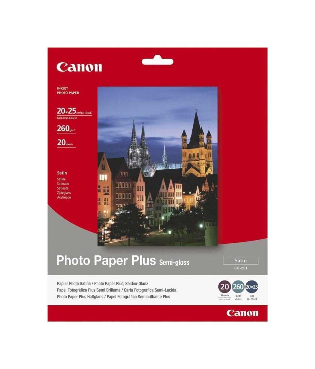 Canon SG-201 Fotopapier Plus seidenglanz 200x250mm 260 g/m² - 20 Blatt von Canon