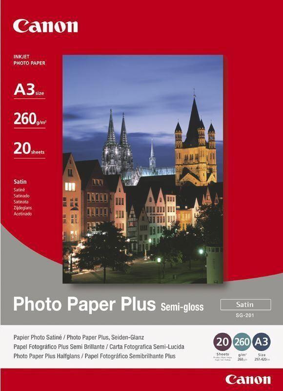 Canon SG-201 Fotopapier Plus seidenglanz A3 297x420mm 260 g/m² - 20 Blatt von Canon