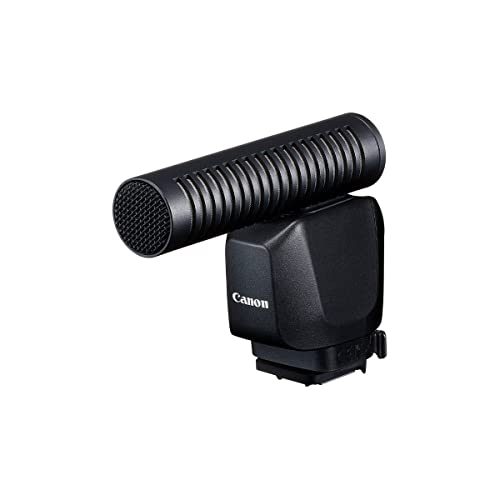 Canon Stereo Richtmikrofon DM-E1D Video Mikrofon Vlogger Filme Microphone kabellos (Digitale Tonausgabe, Windfilter, Shotgun Modus, Microfon kompatibel mit EOS R3 Kamera) schwarz von Canon