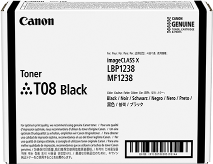 Canon T08 - Schwarz - original - Tonerpatrone - für i-SENSYS X 1238i, X 1238iF, X 1238p, X 1238Pr von Canon