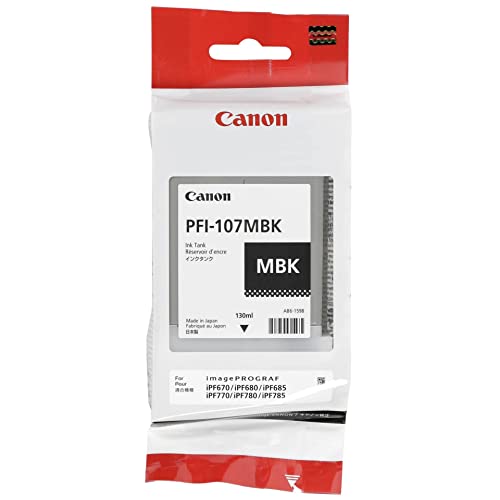 Canon Tinte matt schwarz Standardkapazität 130ml 1er-Pack PFI-107 MBK von Canon