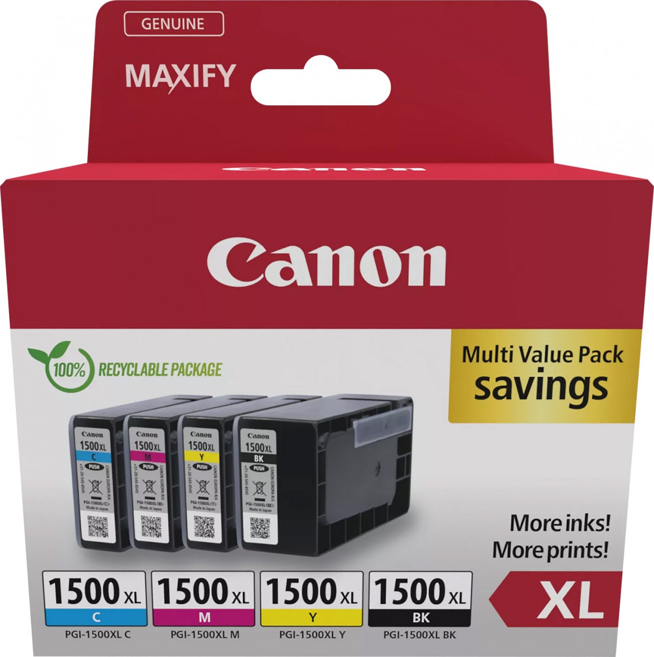 Canon Tinten Multipack PGI-1500XL BK/C/M/Y Canon Tinten Multipack PGI-1500XL BK/C/M/Y von Canon