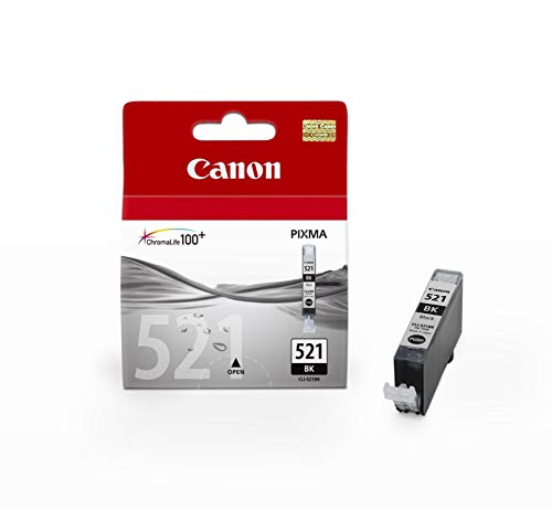 Canon Tintenpatrone CLI-521 BK - schwarz 9 ml - Original für Tintenstrahldrucker von Canon