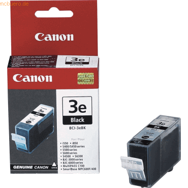 Canon Tintenpatrone Canon BCI-3eBK schwarz Canon Tintenpatrone Canon BCI-3eBK schwarz von Canon