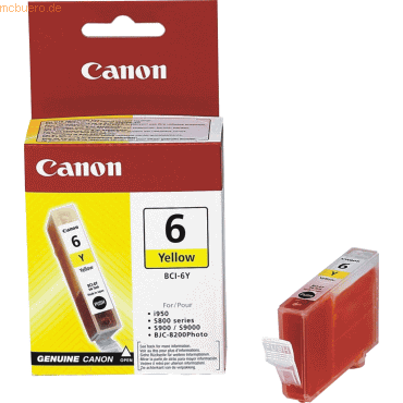 Canon Tintenpatrone Canon BCI-6 Y gelb von Canon