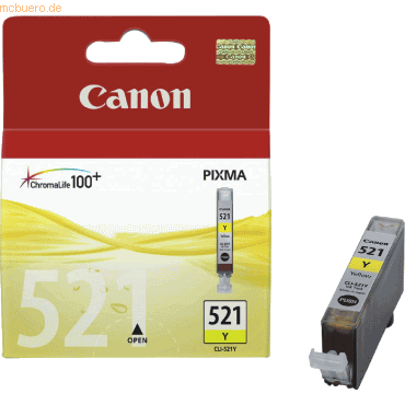Canon Tintenpatrone Canon CLI-521Y gelb von Canon