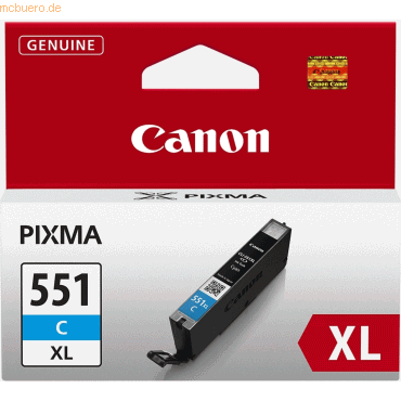 Canon Tintenpatrone Canon CLI-551C XL cyan von Canon