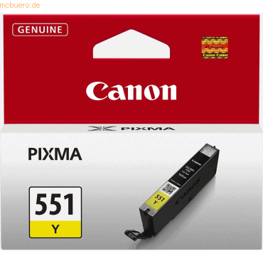 Canon Tintenpatrone Canon CLI-551Y yellow Canon Tintenpatrone Canon CLI-551Y yellow von Canon