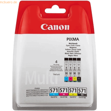 Canon Tintenpatrone Canon CLI-571PA cyan/magenta/gelb/schwarz von Canon