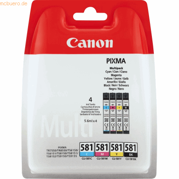 Canon Tintenpatrone Canon CLI-581BK Multipack von Canon