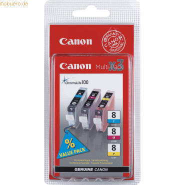 Canon Tintenpatrone Canon CLI8CMY Multipack cyan magenta yellow Canon Tintenpatrone Canon CLI8CMY Multipack cyan magenta yellow von Canon
