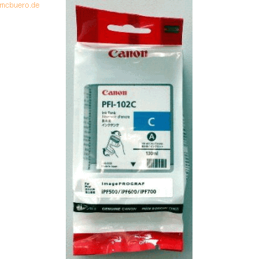 Canon Tintenpatrone Canon PFI102C cyan Canon Tintenpatrone Canon PFI102C cyan von Canon