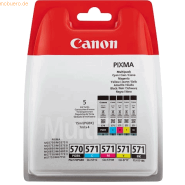 Canon Tintenpatrone Canon PGI-570/CLI-571 Multipack BK/C/M/Y von Canon