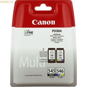 Canon Tintenpatronen Canon PG-545/CL-546 Multipack BK/C/M/Y Canon Tintenpatronen Canon PG-545/CL-546 Multipack BK/C/M/Y von Canon