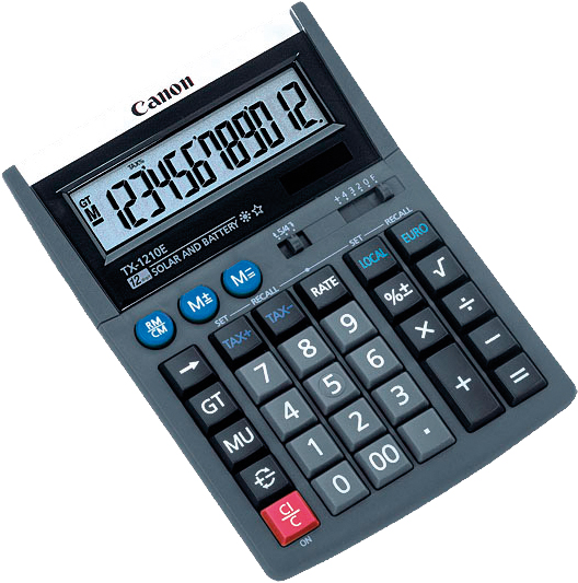 Canon Tischrechner TX-1210E, Solar-/ Batteriebetrieb Canon Tischrechner TX-1210E, Solar-/ Batteriebetrieb von Canon