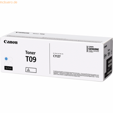 Canon Toner 3019C006 T09 5.900 Seiten cyan Canon Toner 3019C006 T09 5.900 Seiten cyan von Canon