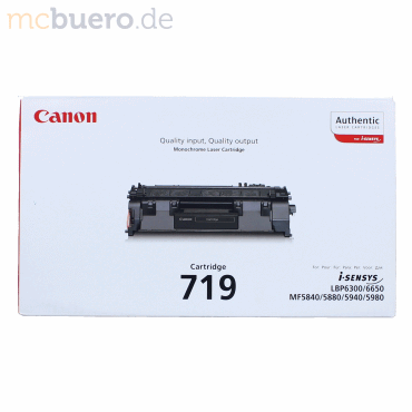 Canon Toner Canon 719 schwarz 2100 Seiten von Canon