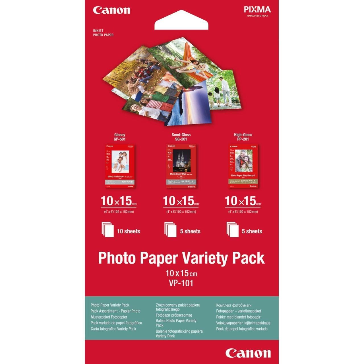 Canon VP-101 Fotopapier Musterpaket Postkarte - 20 Blatt von Canon