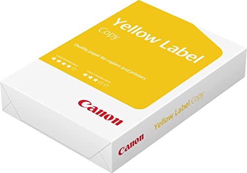 Canon Yellow Label Standard A4-Papier 80 g/m² - 500 Blatt Kopierpapier PEFC (102µm Dicke, 150 Weißgrad) von Canon