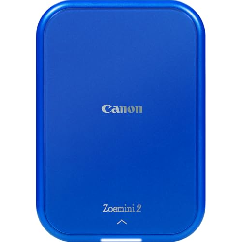 Canon Zoemini 2 Mini Fotodrucker mobil tragbar unterwegs Hosentasche (Fotodruck 5x7,6 cm, kabelllos, für Smartphone + Tablet, eingebauter Akku, App, Bluetooth) Marineblau [+ 10er Zink Druck-Set] von Canon