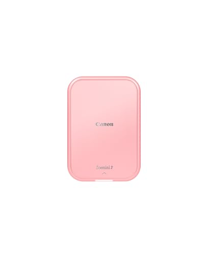 Canon Zoemini 2 Mini Fotodrucker mobil tragbar unterwegs Hosentasche (Fotodruck 5x7,6 cm, kabelllos, für Smartphone + Tablet, eingebauter Akku, App, Bluetooth) roségold [+ 10er Zink Druck-Set] von Canon