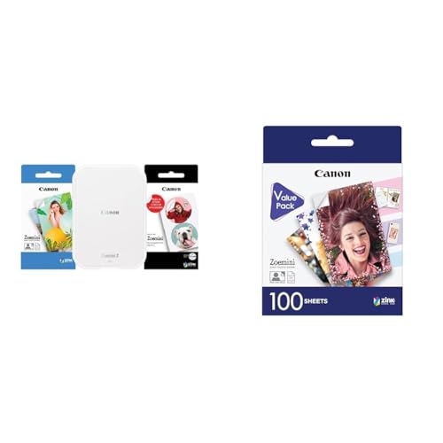Canon Zoemini 2 Mini Fotodrucker mobil tragbar unterwegs Hosentasche Printing KIT & ZP-2030 Original Zink Photo Paper 100 Sheets for Zoemini Instant Camera/Photo Printer Canon Zoemini 2 Mini Fotodrucker mobil tragbar unterwegs Hosentasche Printing KIT & ZP-2030 Original Zink Photo Paper 100 Sheets for Zoemini Instant Camera/Photo Printer von Canon