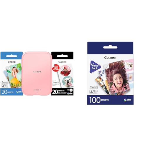 Canon Zoemini 2 Mini Fotodrucker mobil tragbar unterwegs Hosentasche Printing KIT & ZP-2030 Original Zink Photo Paper 100 Sheets for Zoemini Instant Camera/Photo Printer Canon Zoemini 2 Mini Fotodrucker mobil tragbar unterwegs Hosentasche Printing KIT & ZP-2030 Original Zink Photo Paper 100 Sheets for Zoemini Instant Camera/Photo Printer von Canon
