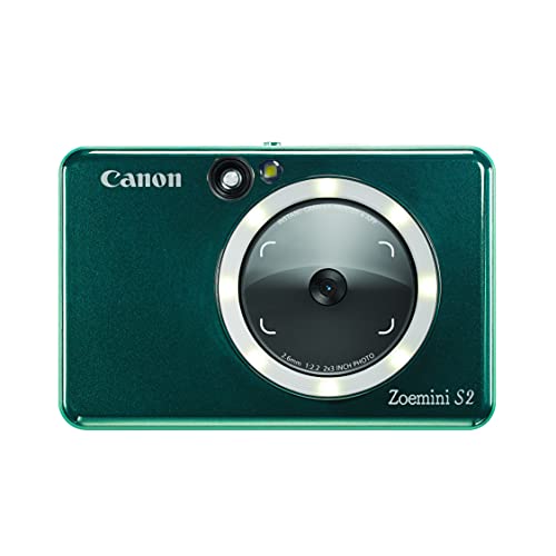 Canon Zoemini S2 Mini Sofortbildkamera + Fotodrucker mobil tragbar unterwegs Hosentasche (Fotodruck 5x7,6 cm, kabelllos, eingebauter Akku, App, Bluetooth) aquamarin [+ 10er Zink Druck-Set] von Canon