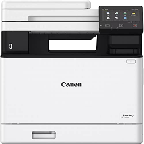 Canon i-SENSYS MF754Cdw A4 Farblaser MFP Drucken Kopieren Scannen Faxen, USB, LAN, WLAN, 250 Blatt Papierkassette, 12,7cm LCD-Farb-Touchscreen, Duplexdruck von Canon