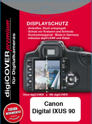 Digicover Premium Schutzfolie für Canon Digital IXUS 90 von digiCOVER
