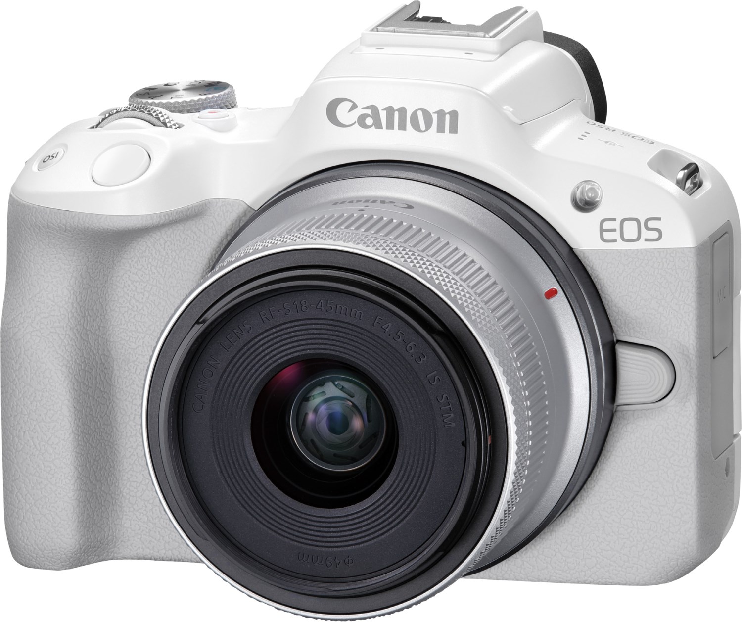 EOS R50 Kit (RF-S 18-45mm IS STM) Digitale Systemkamera weiß von Canon