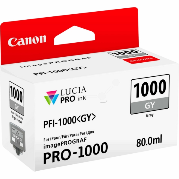 Original Canon 0552C001 / PFI1000GY Tintenpatrone grau Original Canon 0552C001 / PFI1000GY Tintenpatrone grau von Canon