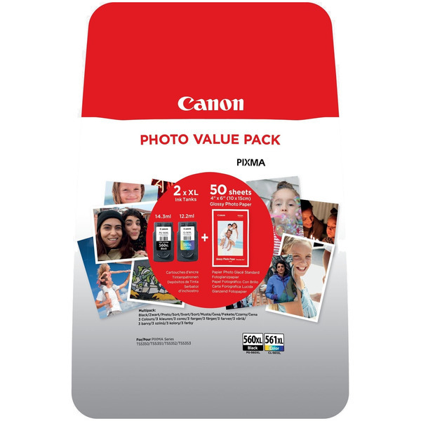 Original Canon 3712C004 / PG560XL+CL561XL Druckkopfpatrone Multipack Original Canon 3712C004 / PG560XL+CL561XL Druckkopfpatrone Multipack von Canon